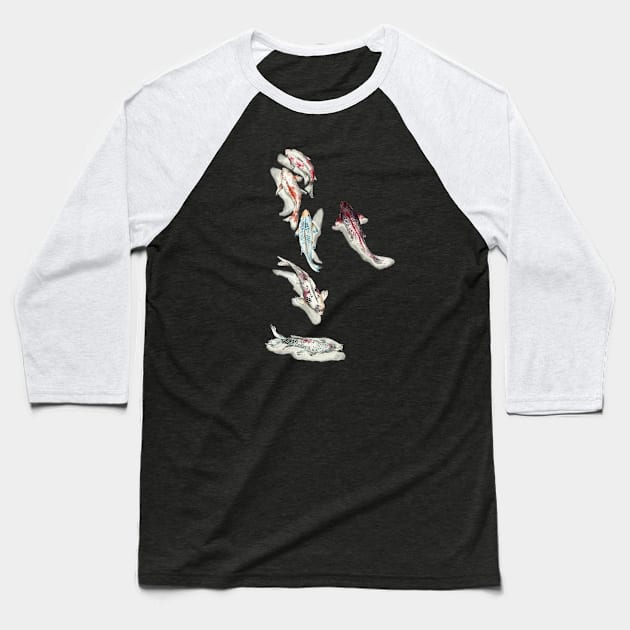 Koi fish Baseball T-Shirt by Goosi